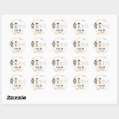Sticker Rond Classes d'anniversaire pour enfants Halloween (Feuille)
