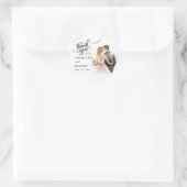 Sticker Rond Classes d'aquarelle arrière de la mariée Mariage M (Sac)