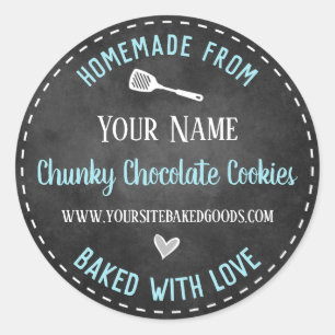 Sticker Rond Classes personnalisées Chalkboard de produits de b