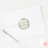 Sticker Rond Classic Automne Boho hiver Mariage Floral (Enveloppe)
