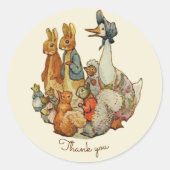 Sticker Rond Classic Beatrix Potter Peter et amis (Devant)