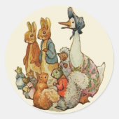 Sticker Rond Classic Beatrix Potter Peter et amis (Devant)