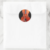 Sticker Rond Classic cello on black (Sac)
