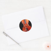 Sticker Rond Classic cello on black (Enveloppe)