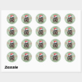 Sticker Rond Classic de Happy Holidays (Feuille)