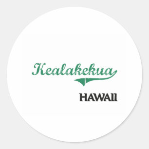 Sticker Rond Classic de Kealakekua Hawaii City
