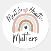 Sticker rond Classic de Mental Health Matters (Devant)