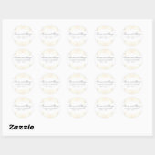Sticker Rond Classic Elegant Or Monogramme Favoriser Classique (Feuille)