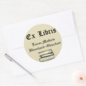 Sticker Rond Classic Ex Libris Plaque (Enveloppe)