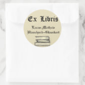 Sticker Rond Classic Ex Libris Plaque (Sac)