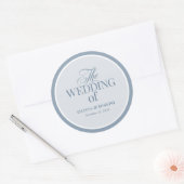 Sticker Rond Classic Luxe | Elegant Dusty Blue Wedding (Enveloppe)