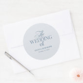 Sticker Rond Classic Luxe | Elegant Light Dusty Blue Wedding (Enveloppe)