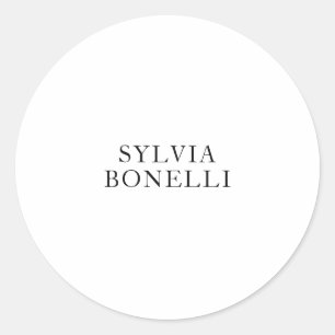 Sticker Rond Classic Minimalist Professional Plain Ajouter un n
