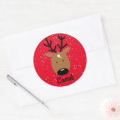 Sticker rond Classic Reindeer (Enveloppe)