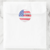 Sticker Rond Classic Round American Flag Choisir de voter Stick (Sac)