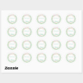 Sticker Rond Classic Simple Custom Photo Happy Birthday  (Feuille)