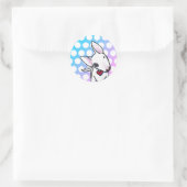 Sticker rond Classic Taureau tacheté (Sac)