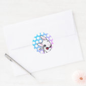 Sticker rond Classic Taureau tacheté (Enveloppe)