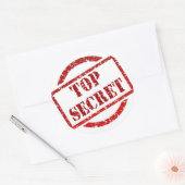 Sticker Rond Classic Top Secret Stamp, Glossy (Enveloppe)