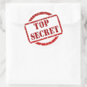 Sticker Rond Classic Top Secret Stamp, Glossy (Sac)