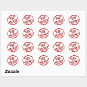 Sticker Rond Classic Top Secret Stamp, Glossy (Feuille)