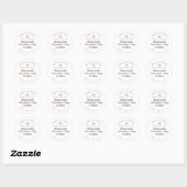 Sticker Rond Classic Typography Baked with Love Bakery Product (Feuille)