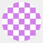 Sticker Rond Classic visual magenta checkerboard (Devant)