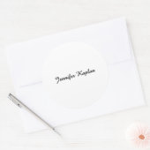 Sticker Rond Classical Handwriting Minimalist Professional (Enveloppe)