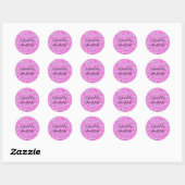 Sticker rond classique (Feuille)