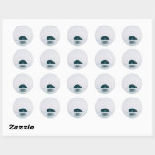 Sticker rond classique (Feuille)