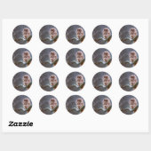 Sticker rond classique (Feuille)