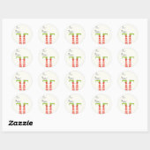 Sticker rond classique (Feuille)