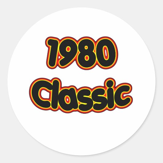 Sticker Rond Classique 1980 (Devant)