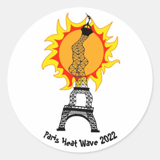 Sticker rond classique 2022 Heat Wave Paris (Devant)