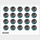 Sticker rond classique 2023 Fireworks (Feuille)