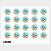 Sticker rond classique 2 mois pour bébé Milestone (Feuille)