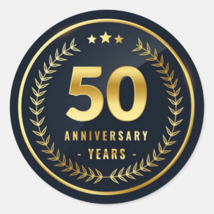 Sticker rond classique 50 ans