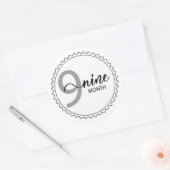 Sticker rond classique 9 mois (Enveloppe)