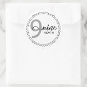 Sticker rond classique 9 mois (Sac)
