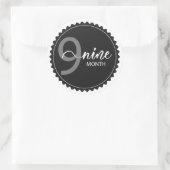 Sticker rond classique 9 mois (Sac)