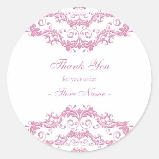 Sticker rond classique à couronne florale (Devant)