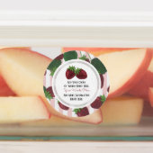 Sticker rond classique à fraise sur mesure (Apposé)