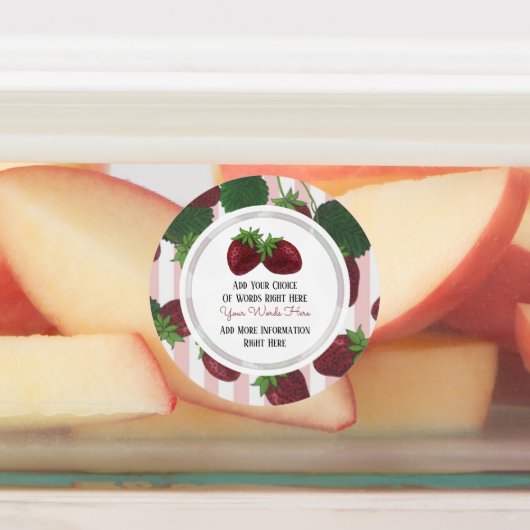 Sticker rond classique à fraise sur mesure (Apposé)