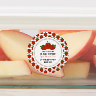 Sticker rond classique à fraise sur mesure