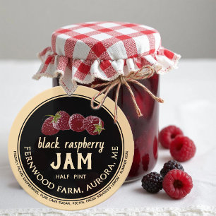 Sticker rond classique à la confiture de framboise