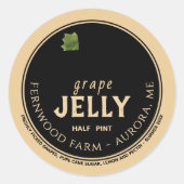Sticker rond classique à la gelée de raisin (Devant)