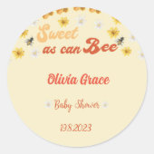 Sticker Rond Classique, Aussi Doux Que Peut Être B (Devant)