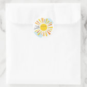 Sticker rond classique Baby shower Sunshine (Sac)