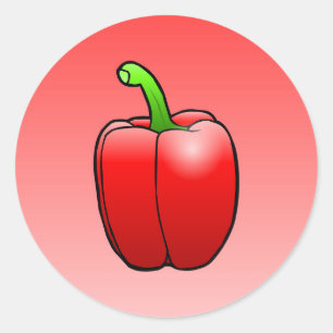 Sticker rond classique Bell Pepper