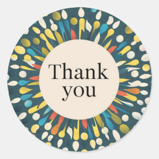 Sticker rond classique Belle conception